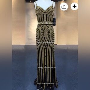 Gold and Black Evening Gown